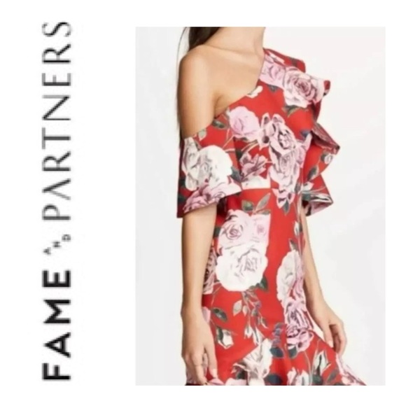 Fame and Partners Red Floral Dress - Picture 4 of 11
